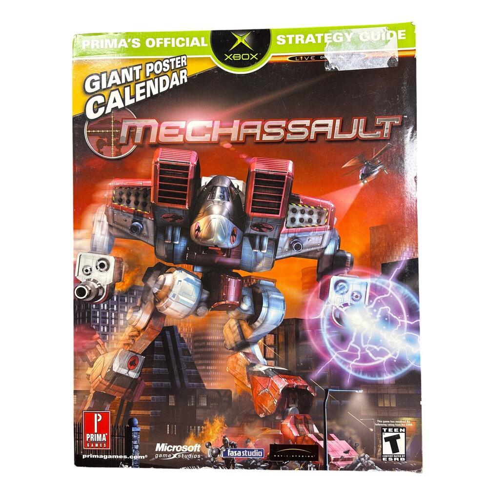 Mechassault XBOX prima’s official video game strategy guide book 2002 y2k